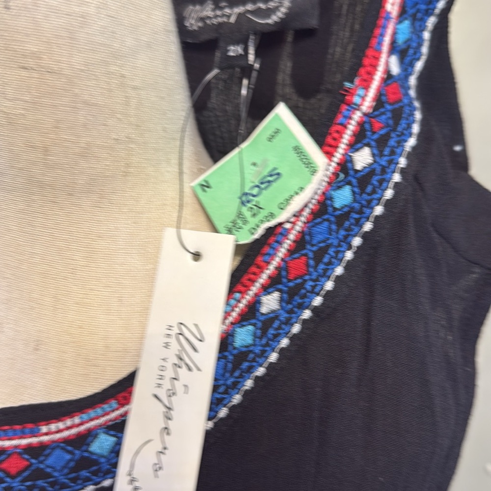 NWT Whispers New York Black Tank Top Size 2X - Picture 6 of 8